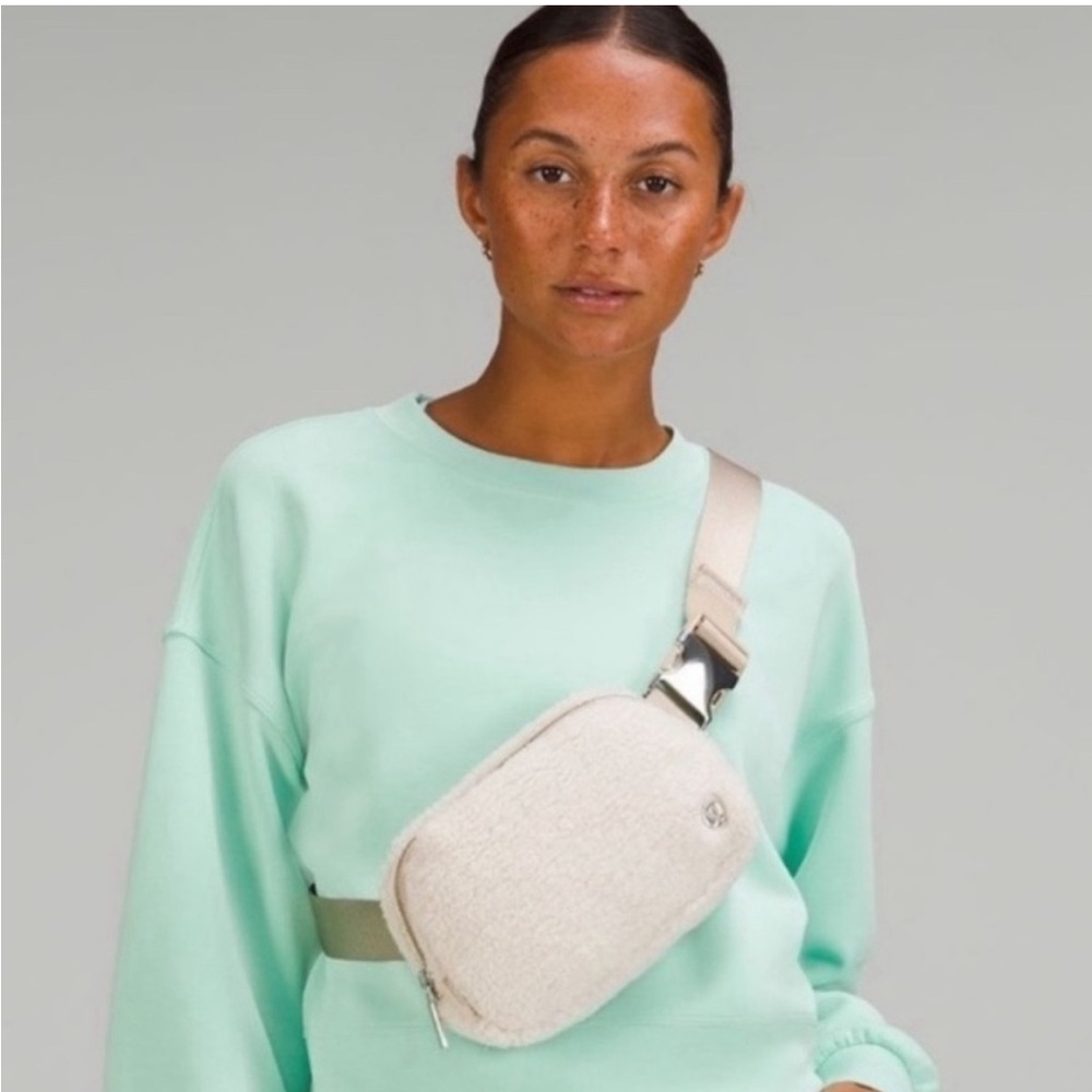 Ivory Sherpa Lululemon Crossbody Bag